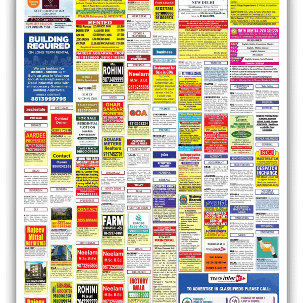 Online newspaper advertisement booking services in Delhi
